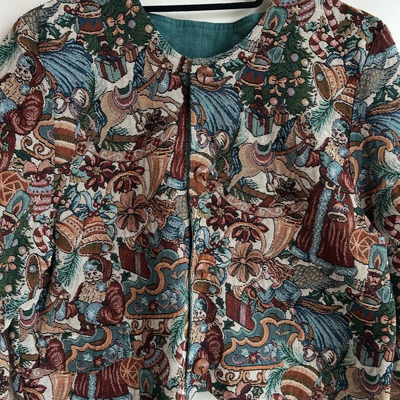 Vintage tapestry Christmas jacket - Picture 4 of 5